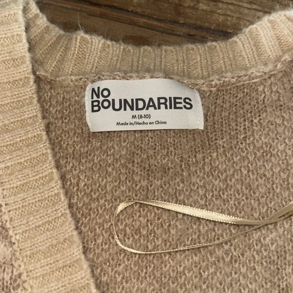 No Boundaries Cream and Brown Bear Cardigan - Picture 3 of 3